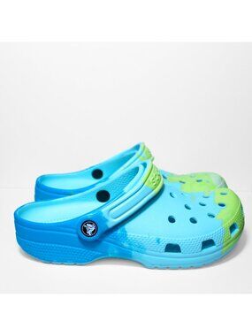 Crocs Classic Ombre Clog Blue Green Marbled Mens 6 / Womens 8